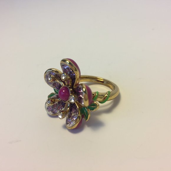 JUICY COUTURE Floral Ring Adjustable Ring - Picture 13 of 14